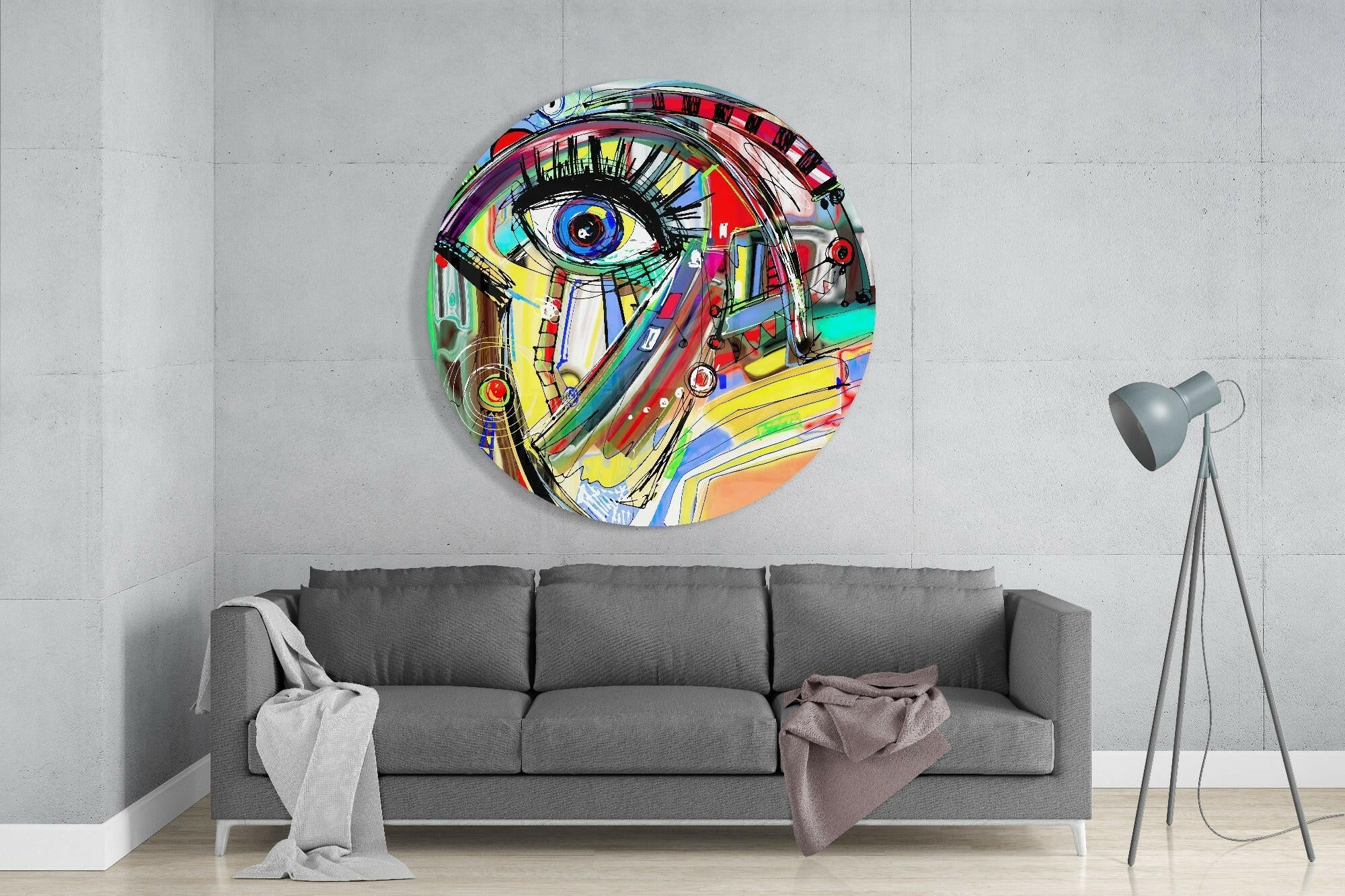 Abstract Complex Glass Wall Art.
