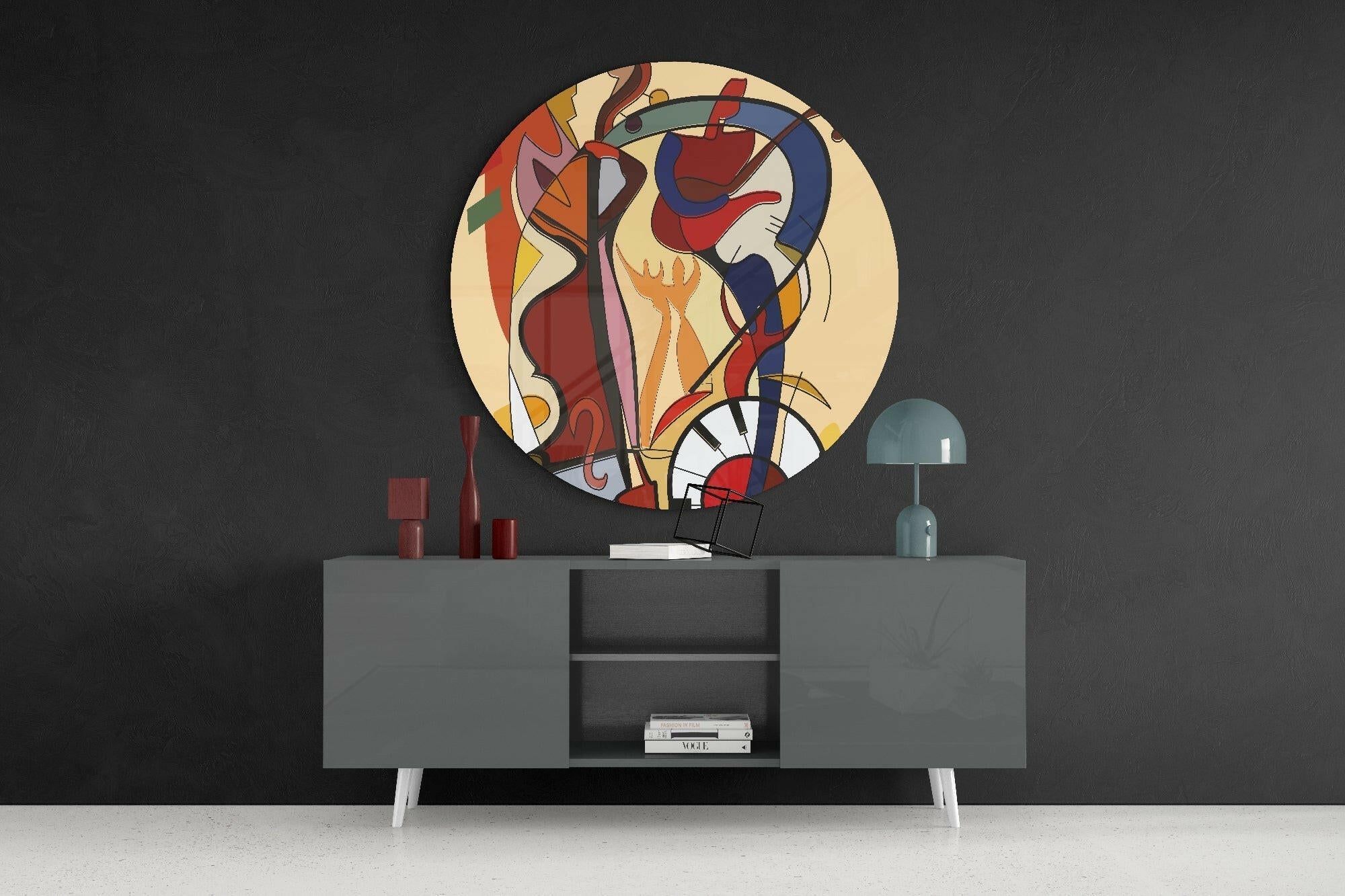 Spirit of Lines Glass Wall Art.