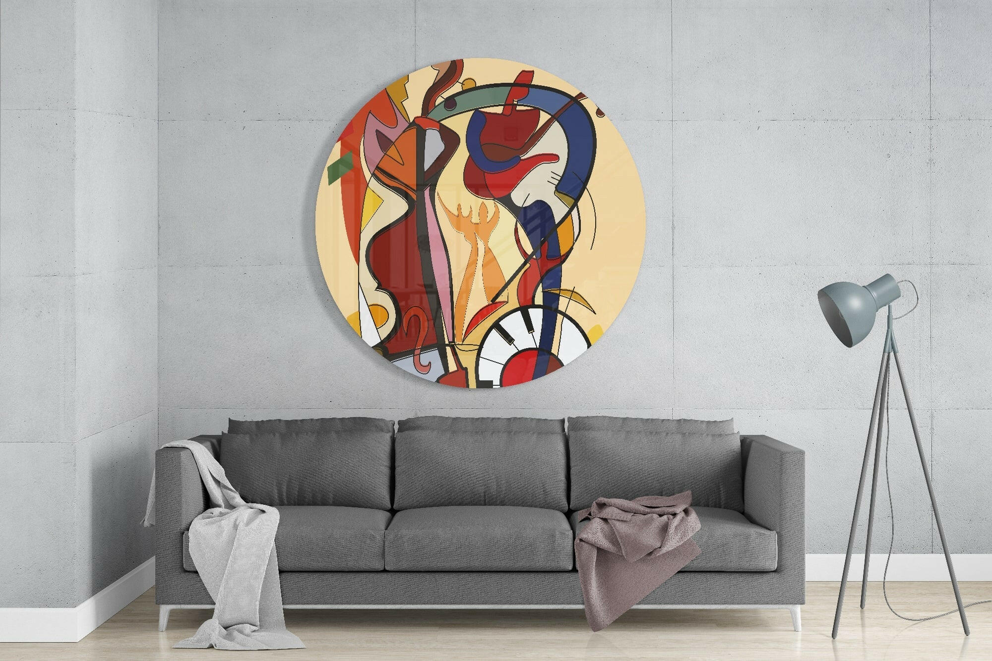 Spirit of Lines Glass Wall Art.