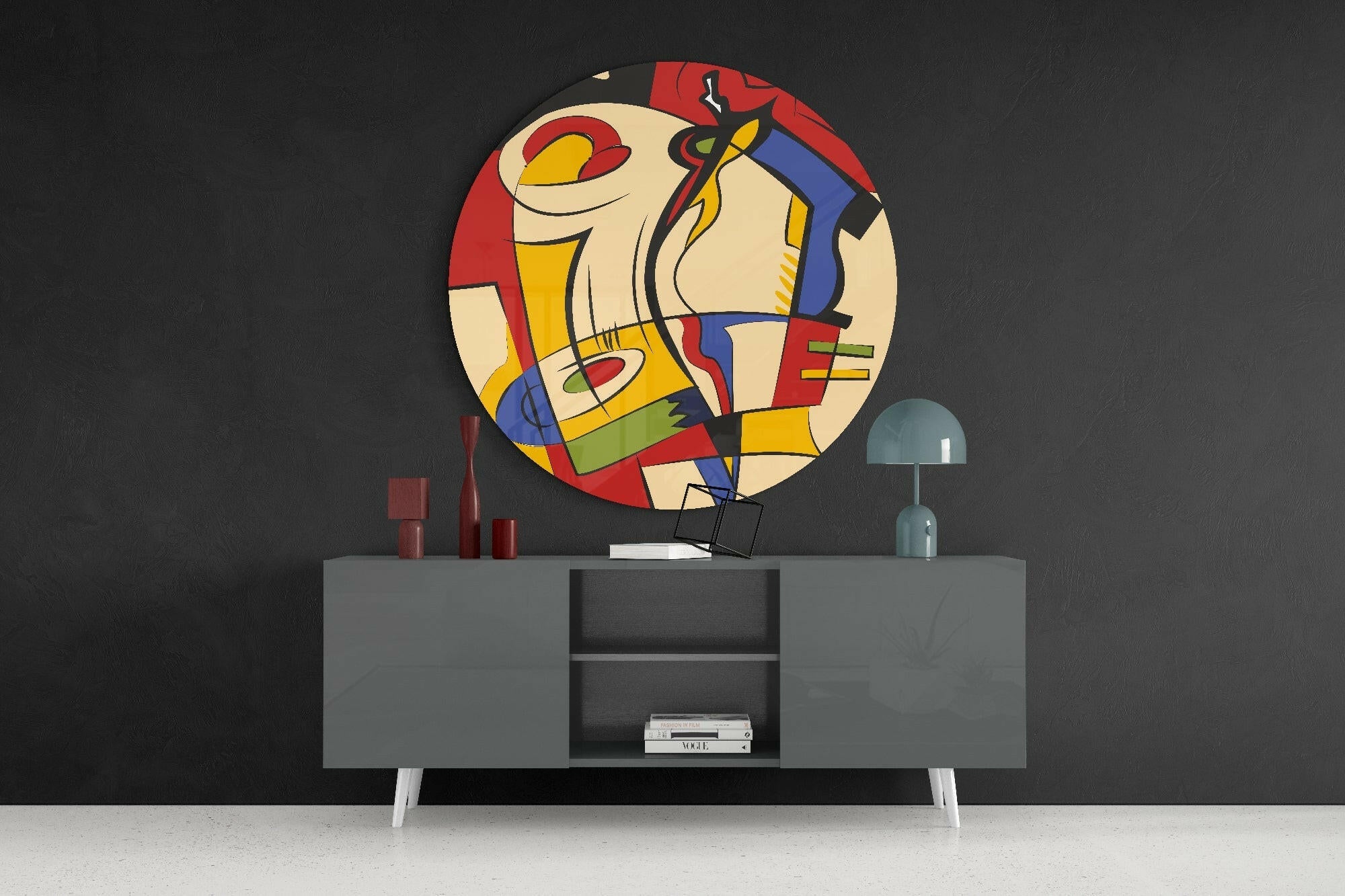 Spirit of Lines Glass Wall Art.