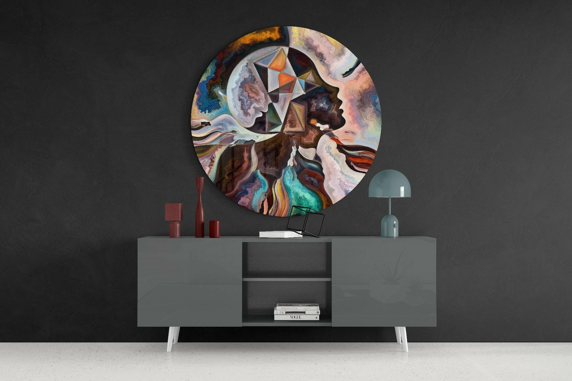 Meditation Glass Wall Art.