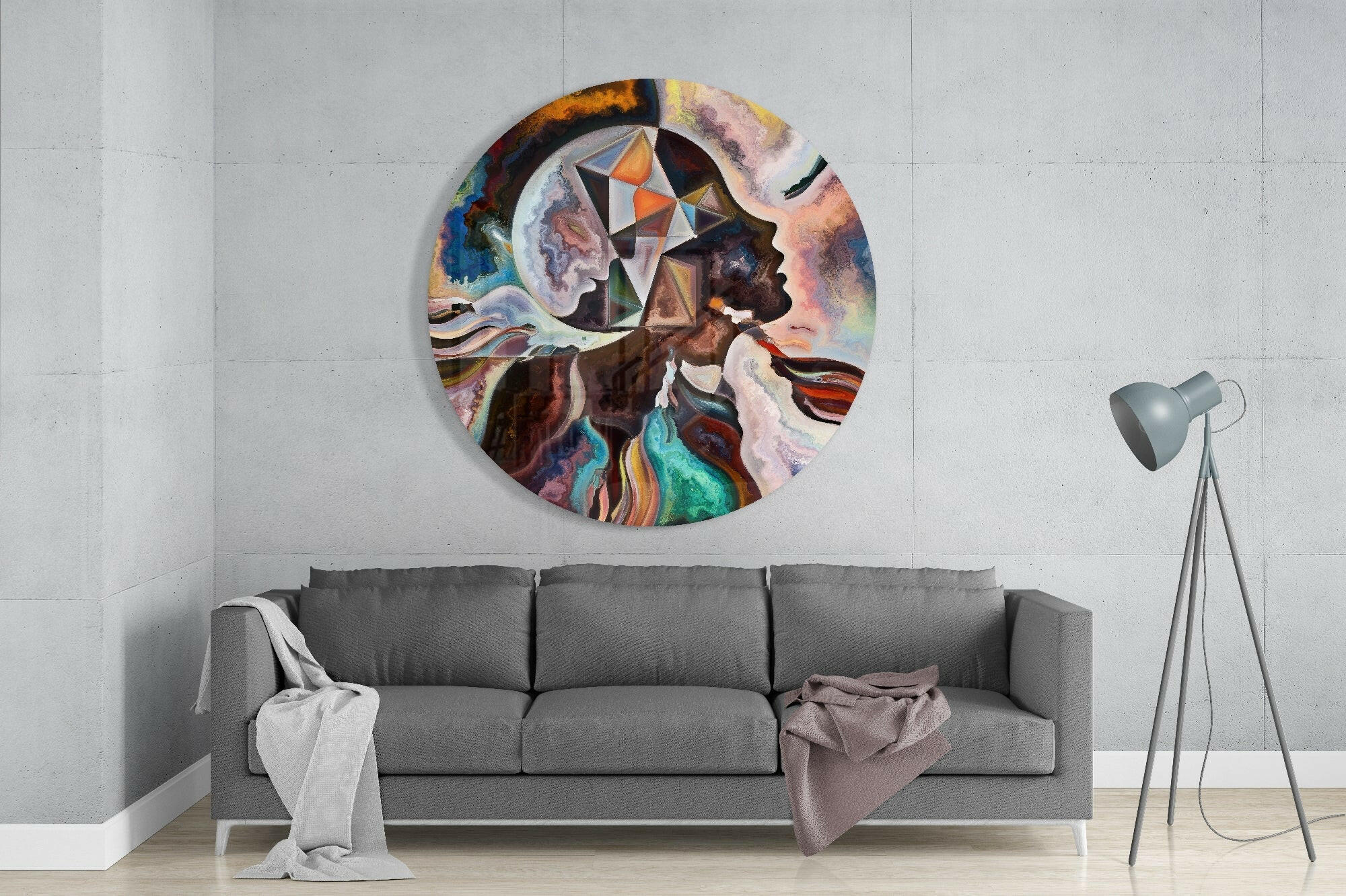 Meditation Glass Wall Art.