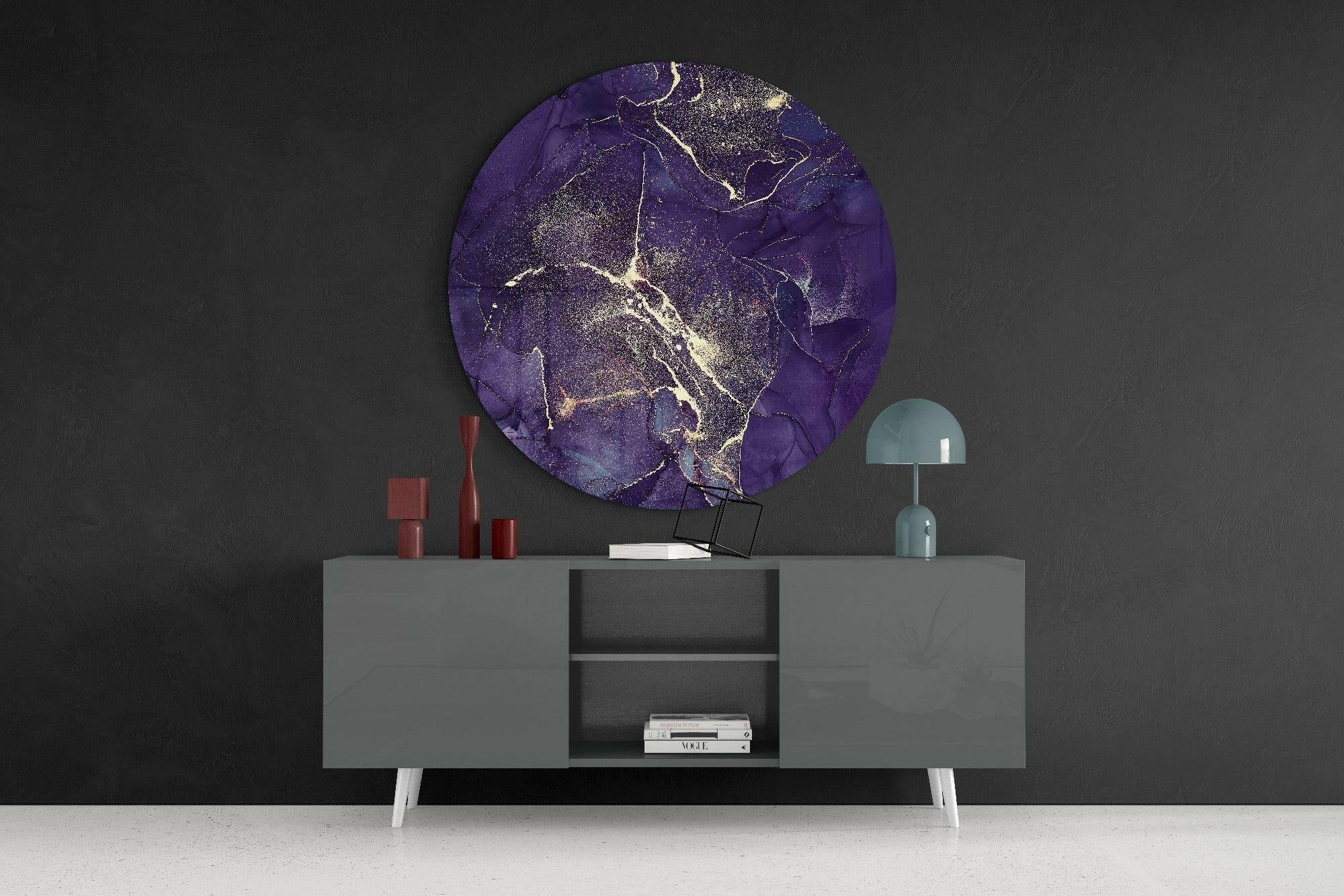Abstract Flow Glass Wall Art.