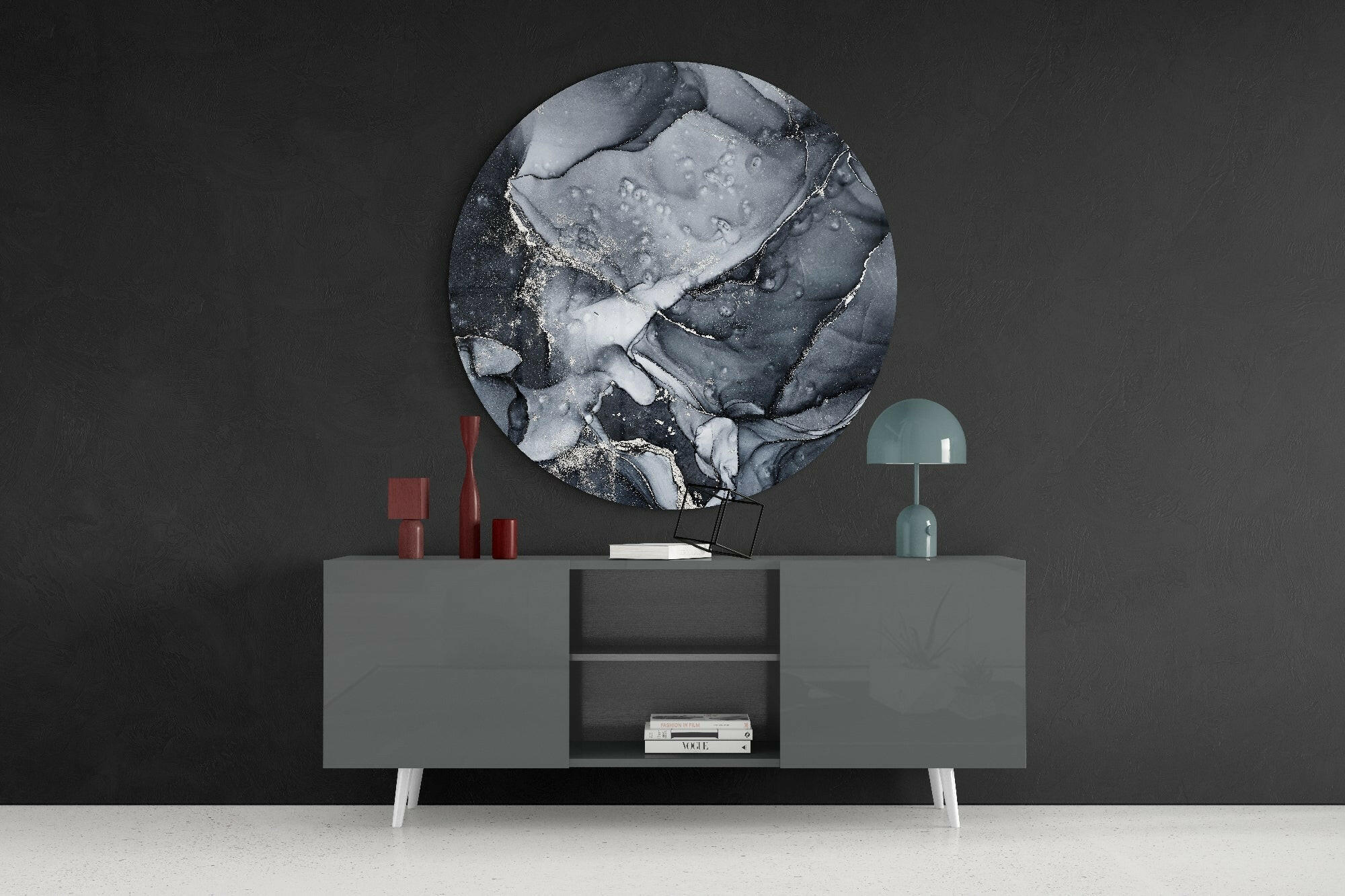 Abstract Flow Glass Wall Art.