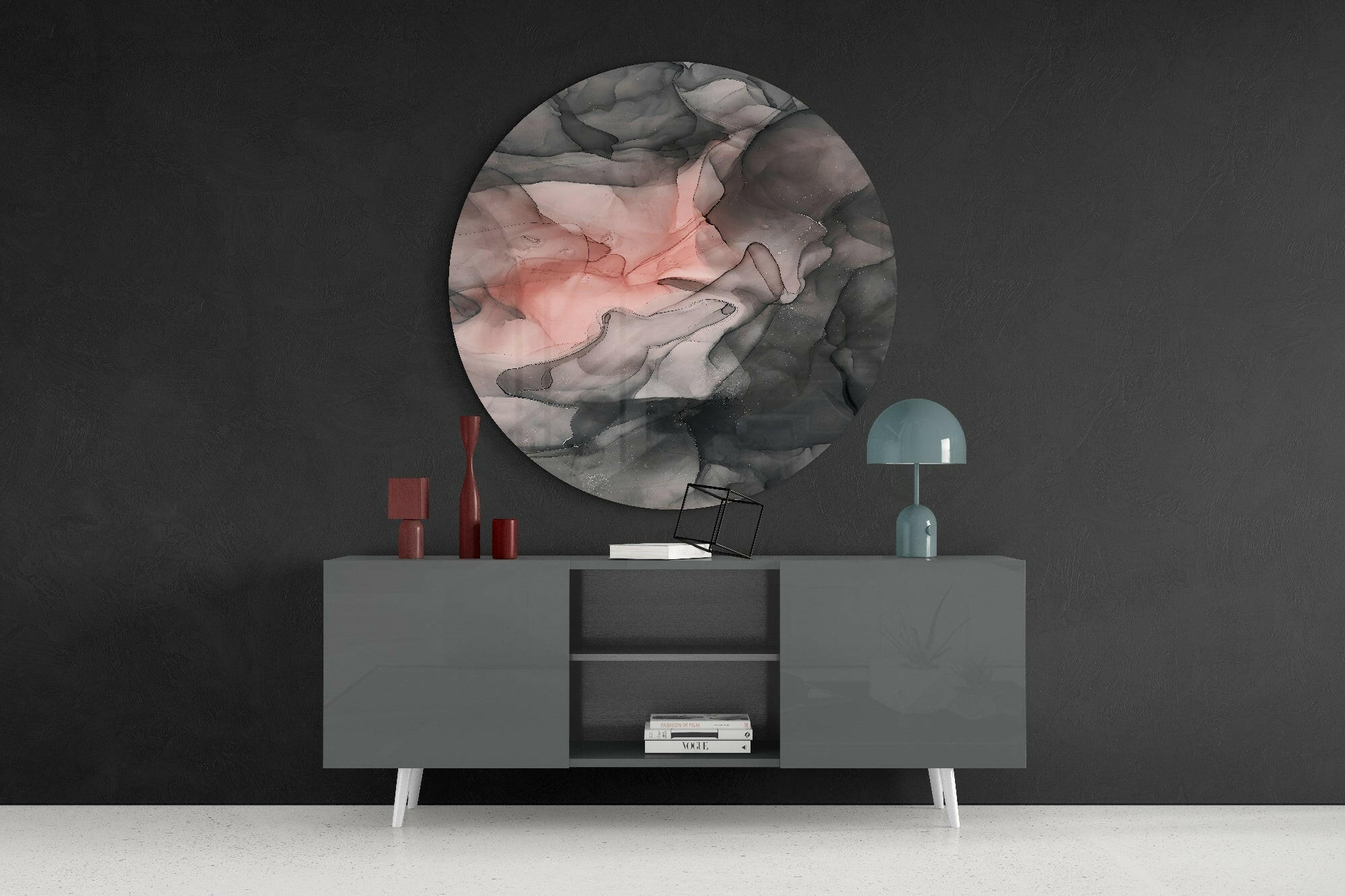 Abstract Flow Glass Wall Art.