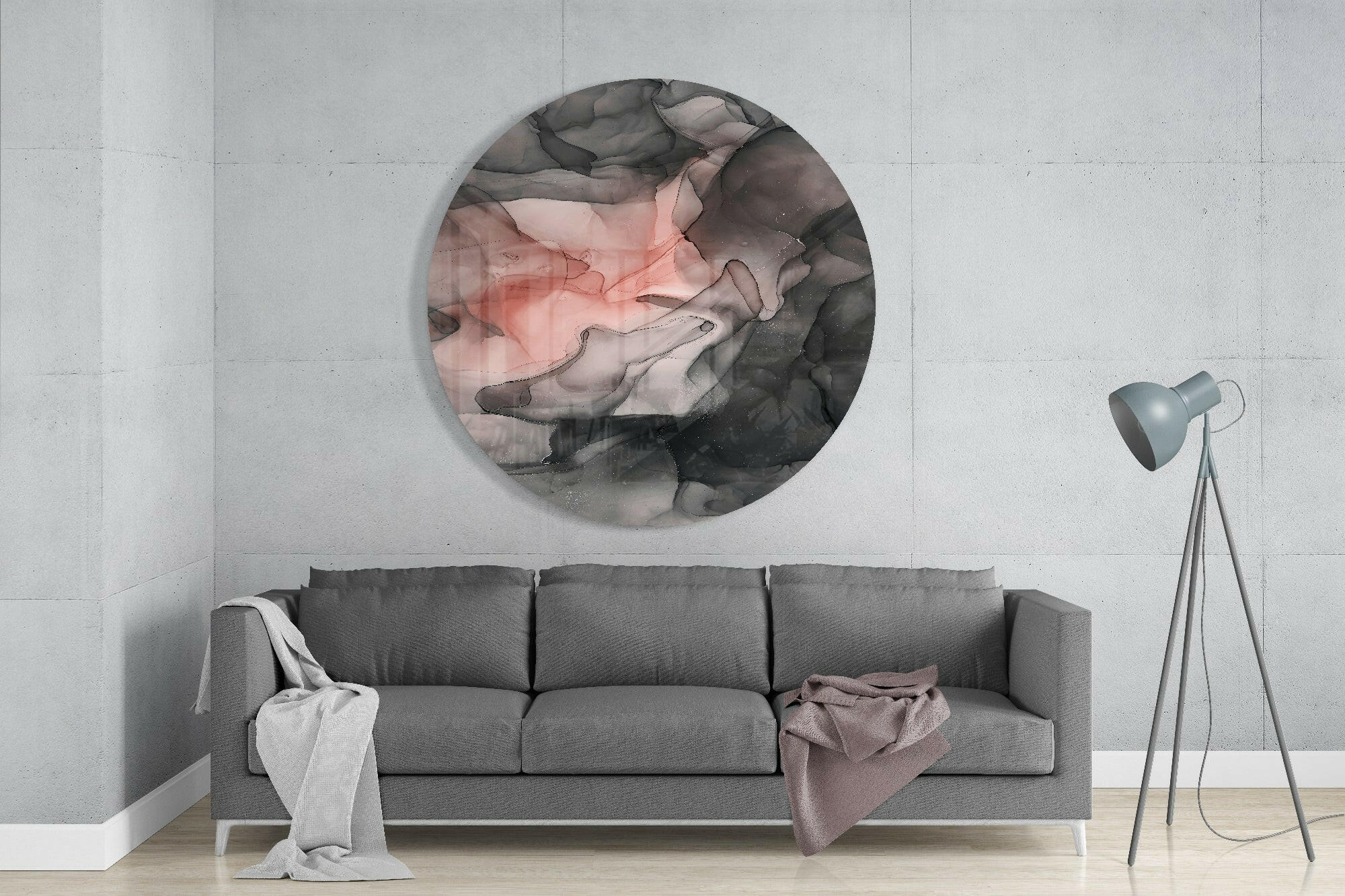 Abstract Flow Glass Wall Art.