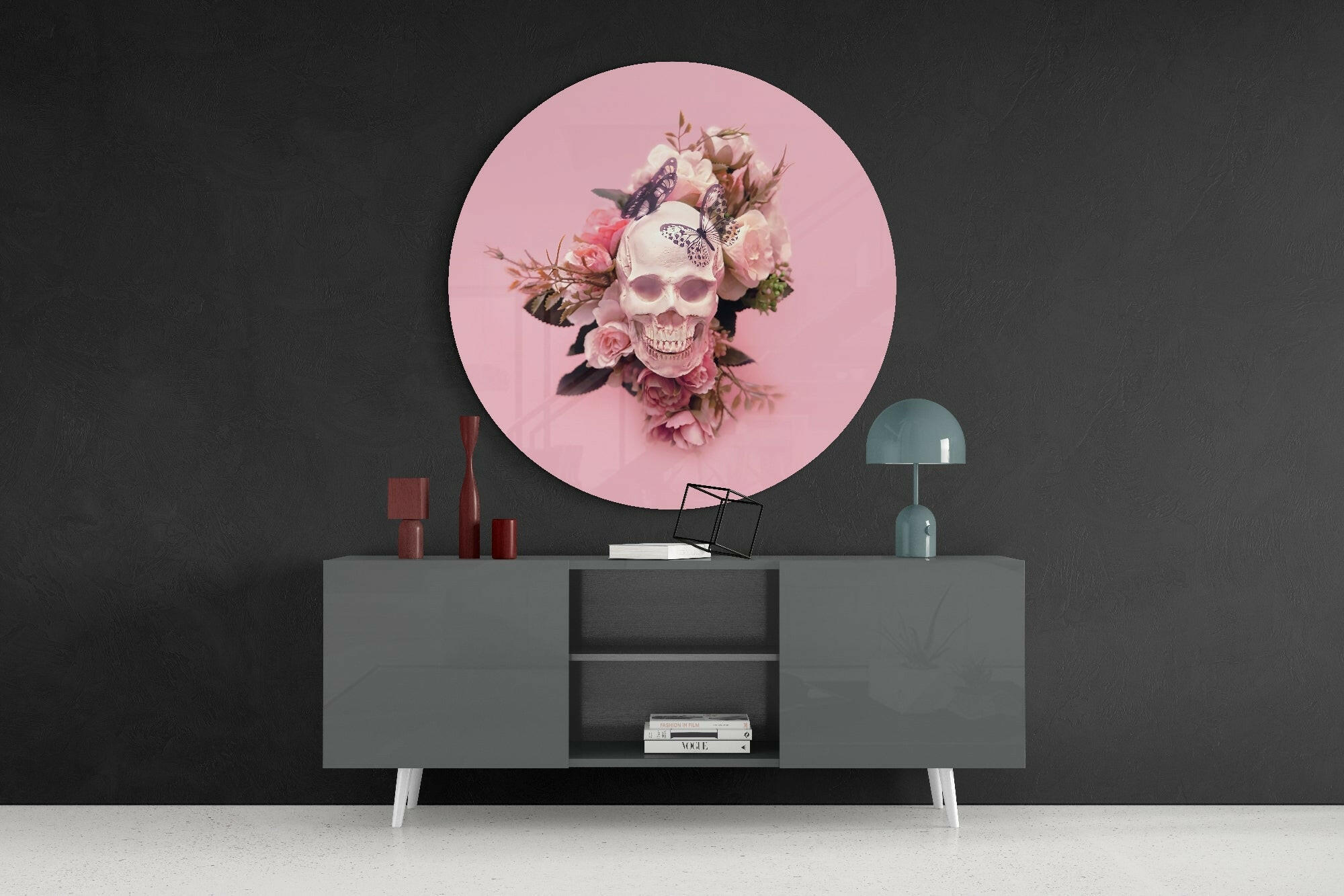 Skull Glass Wall Art.