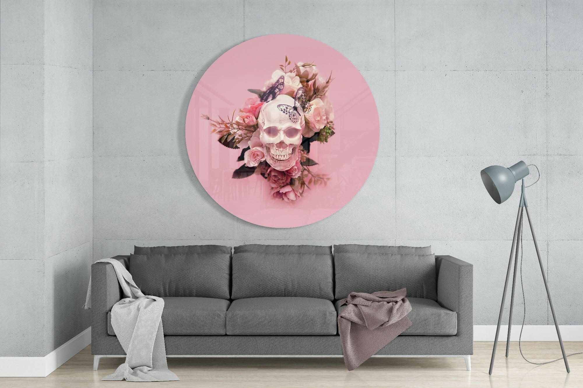 Skull Glass Wall Art.