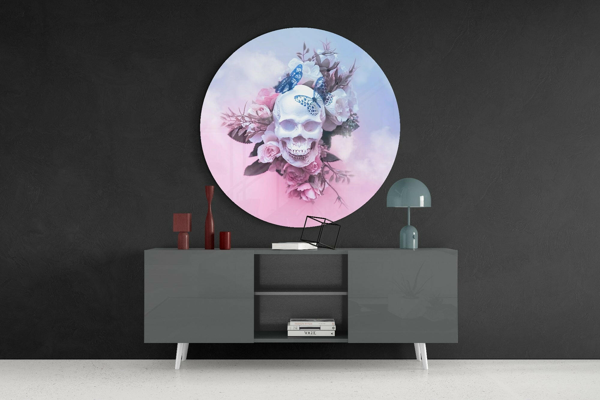 Skull Glass Wall Art.