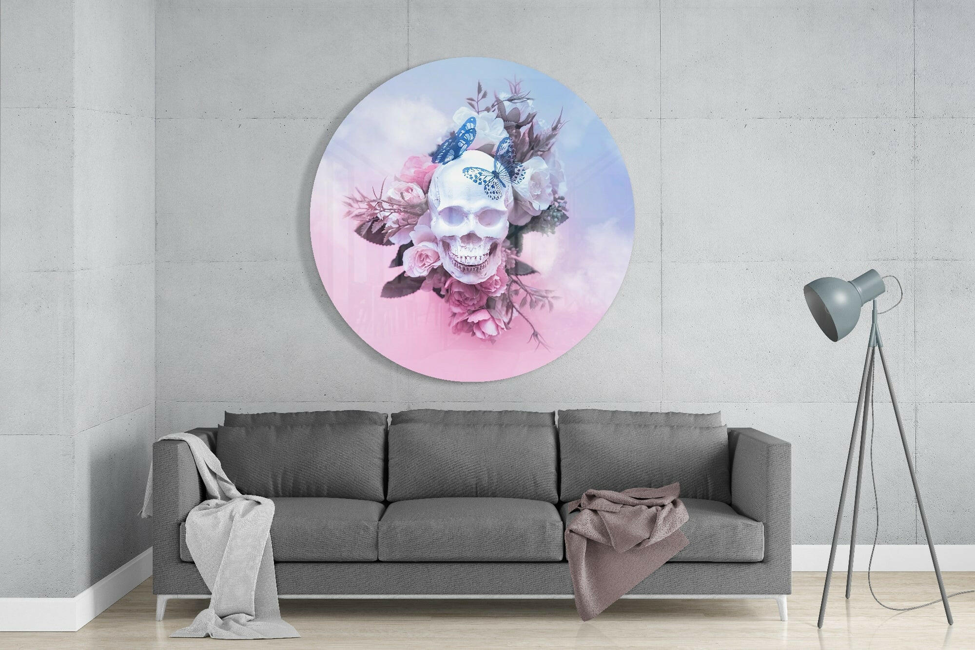 Skull Glass Wall Art.