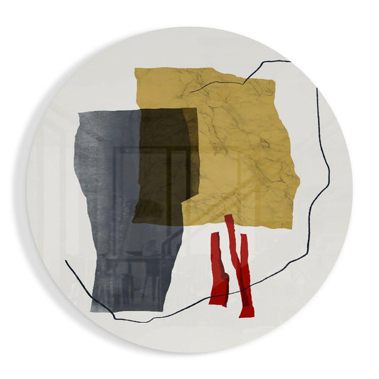 Abstract Pieces Glass Wall Art.