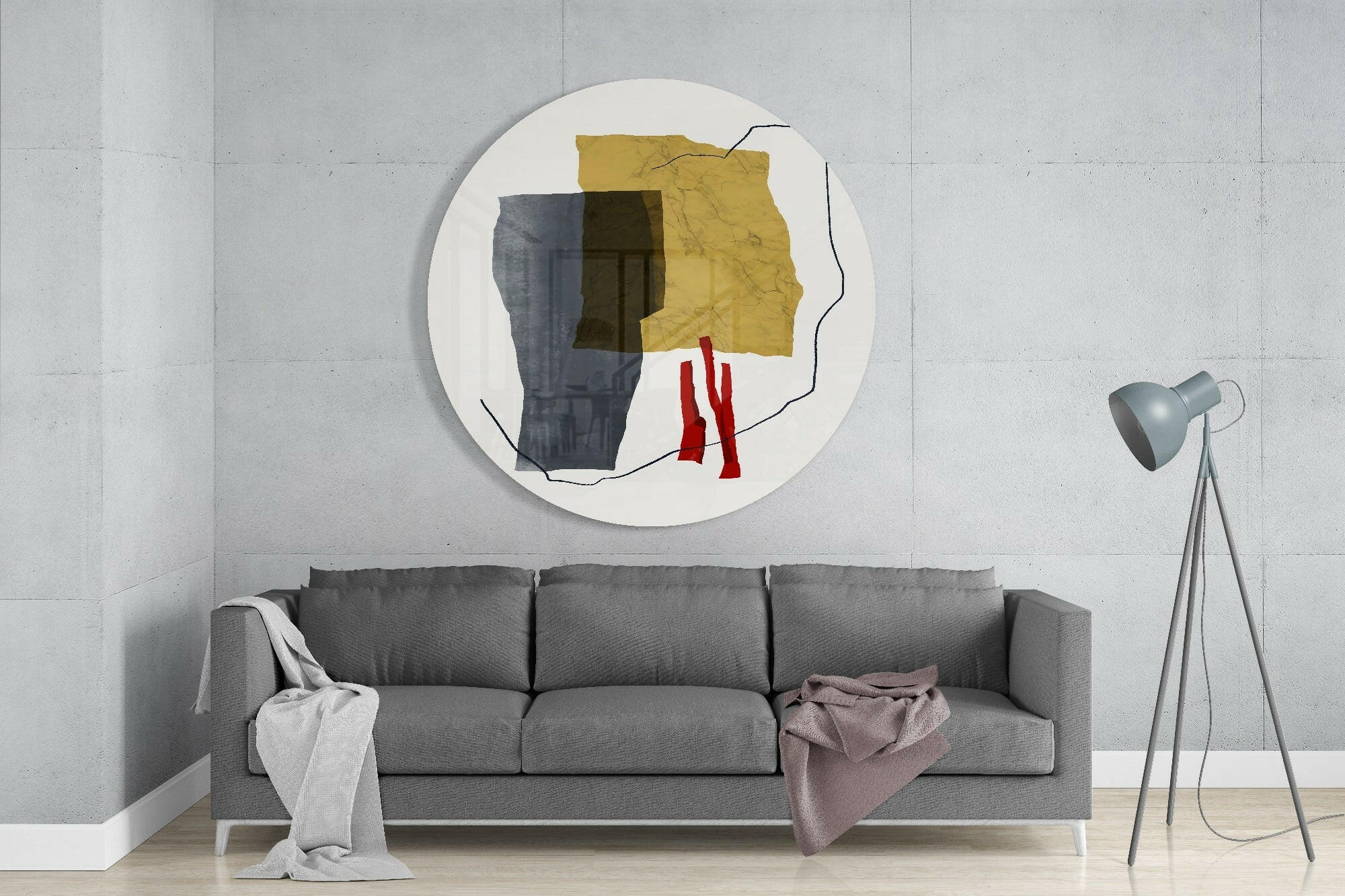 Abstract Pieces Glass Wall Art.