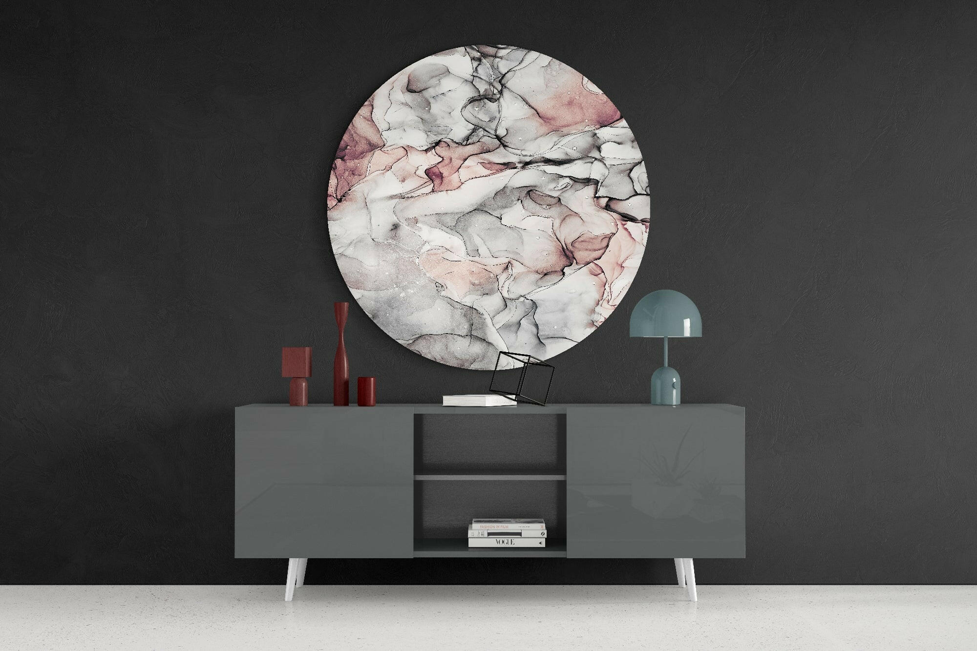 Abstract Flow Glass Wall Art.