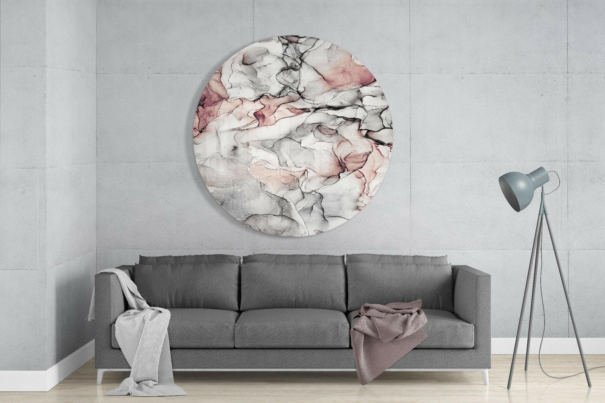 Abstract Flow Glass Wall Art.