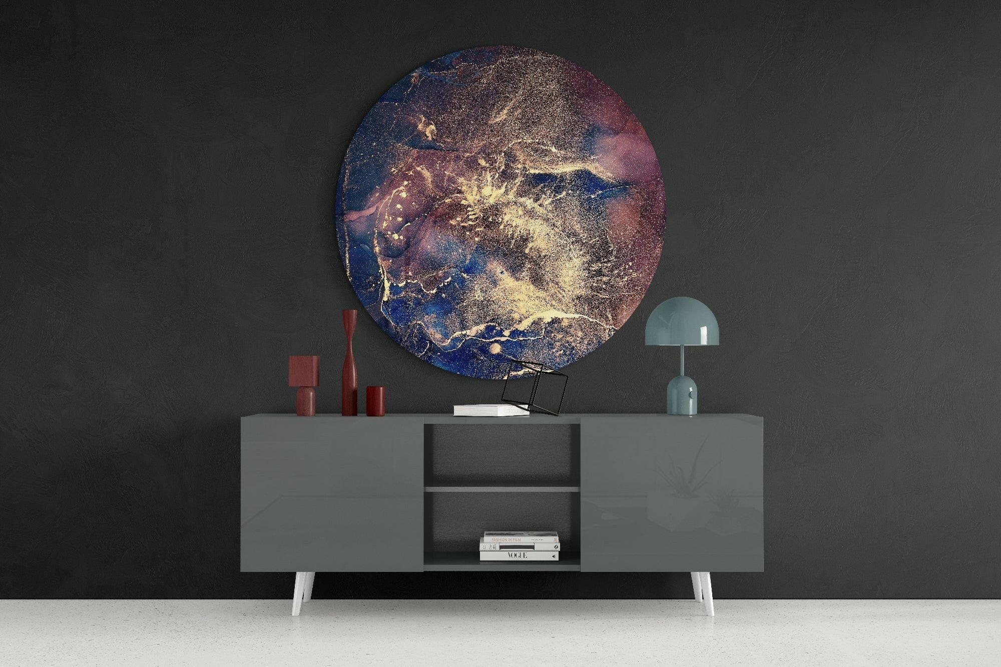 Abstract Flow Glass Wall Art.