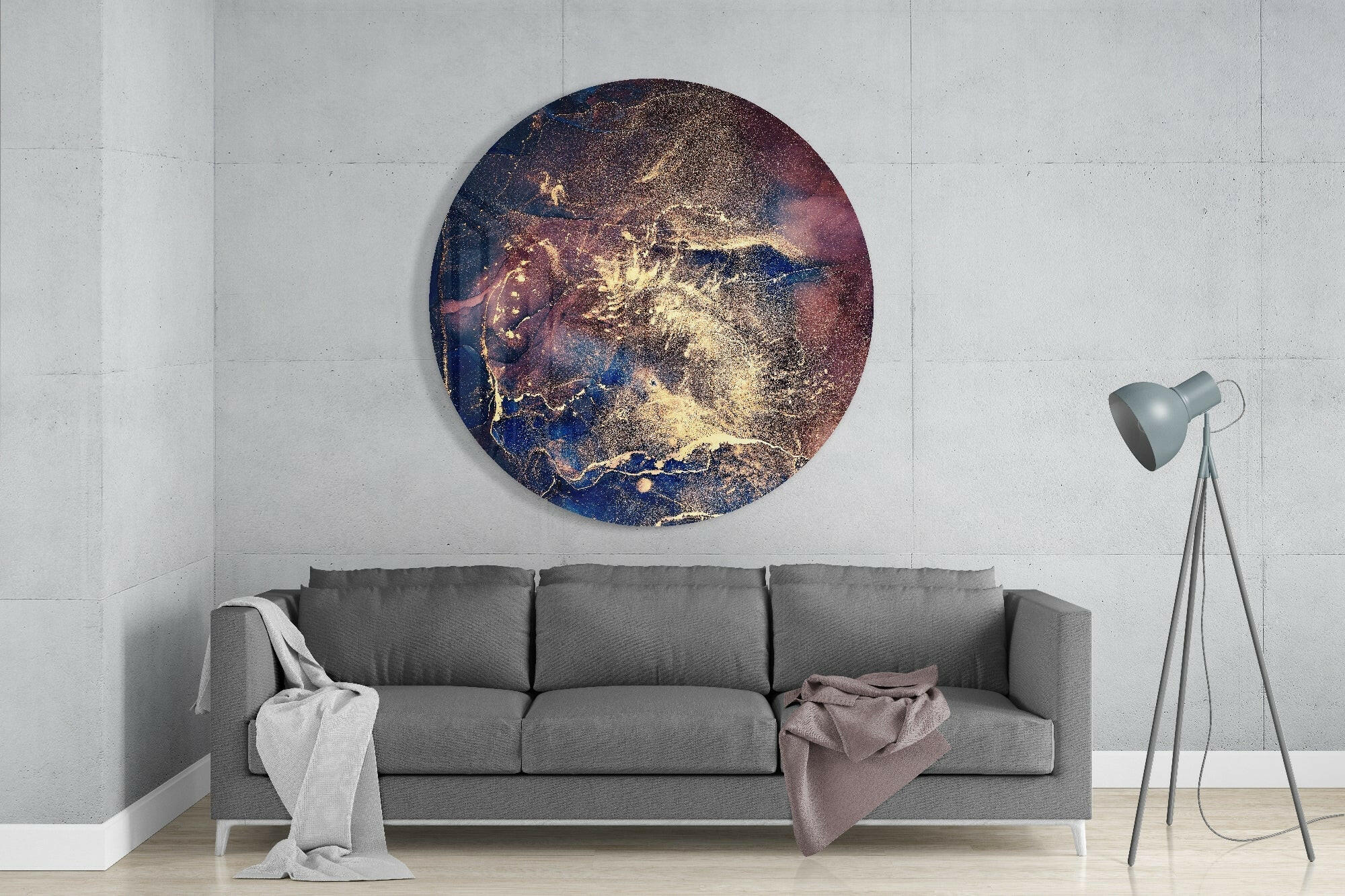 Abstract Flow Glass Wall Art.