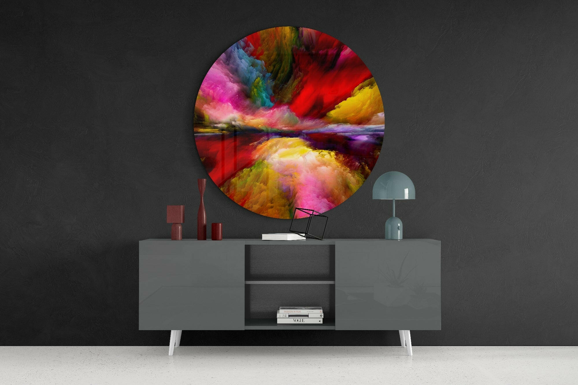 Color Explosion Glass Wall Art.