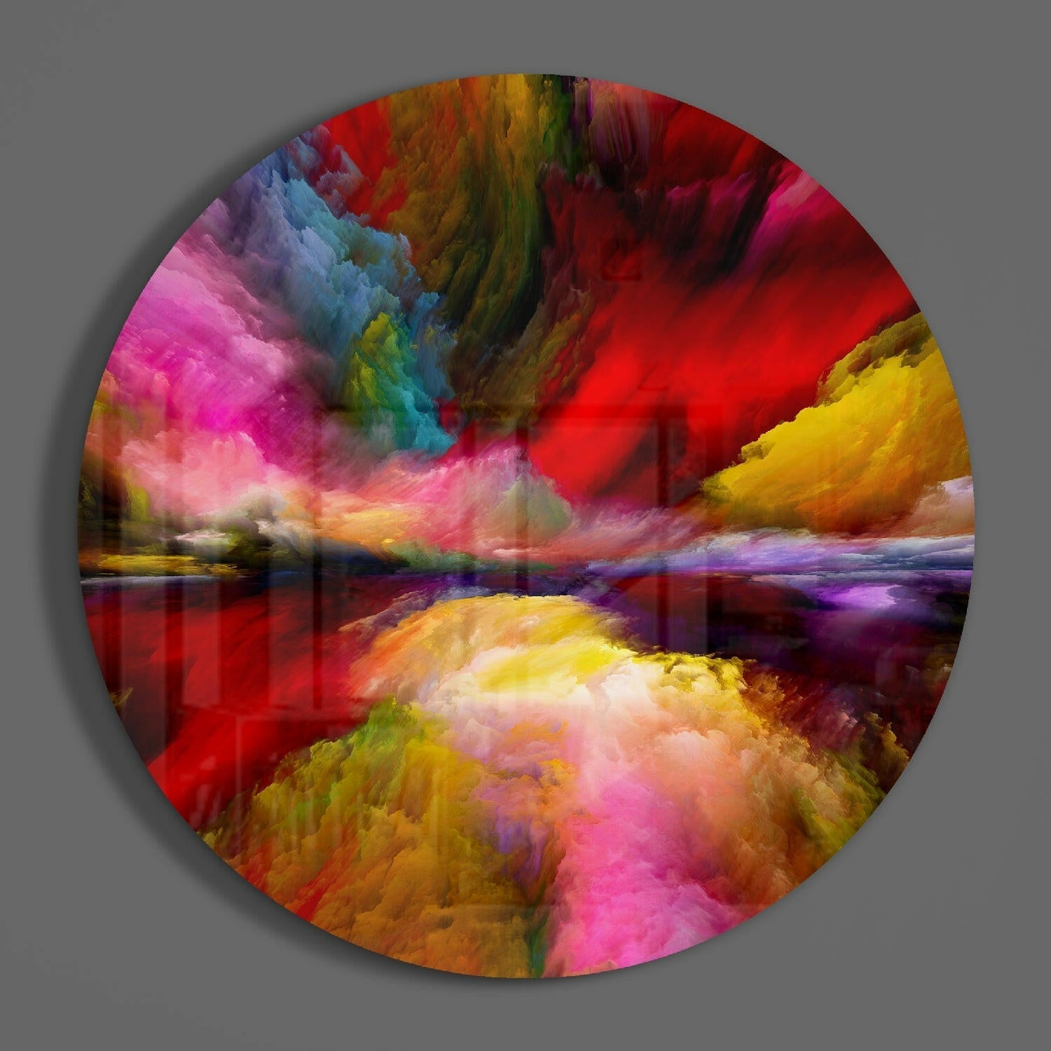 Color Explosion Glass Wall Art.