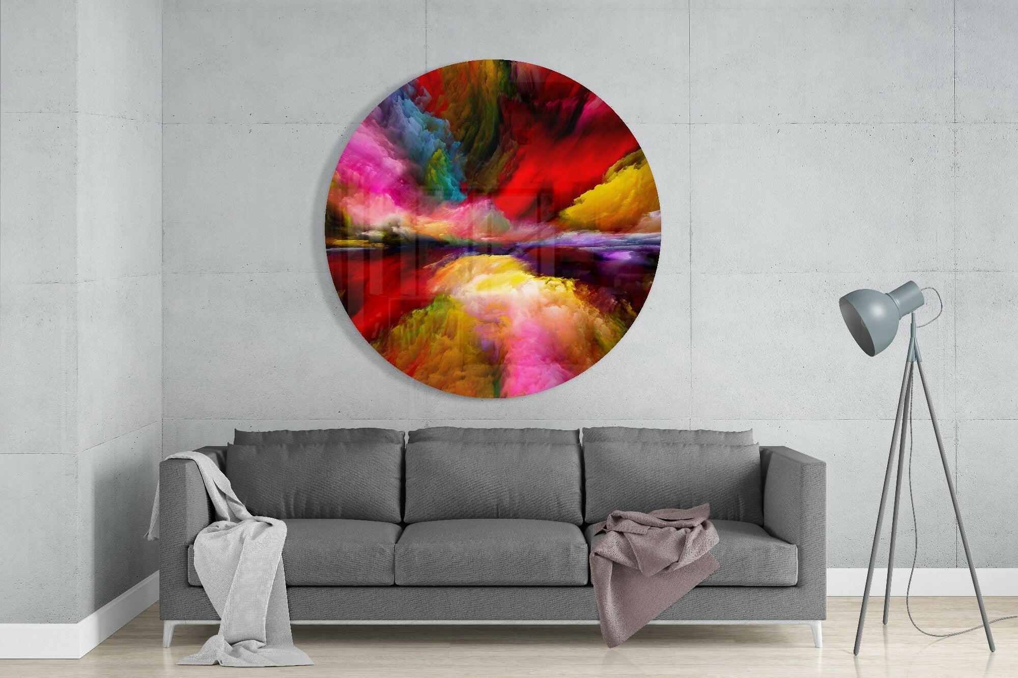 Color Explosion Glass Wall Art.