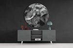 Elephant Glass Wall Art.