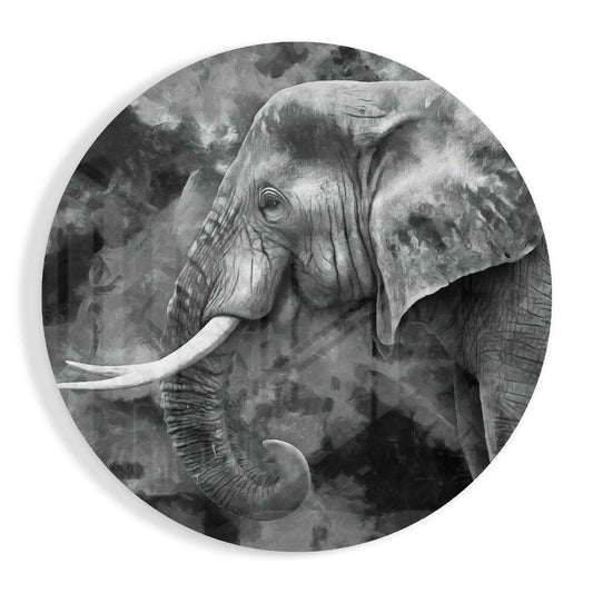 Elephant Glass Wall Art.