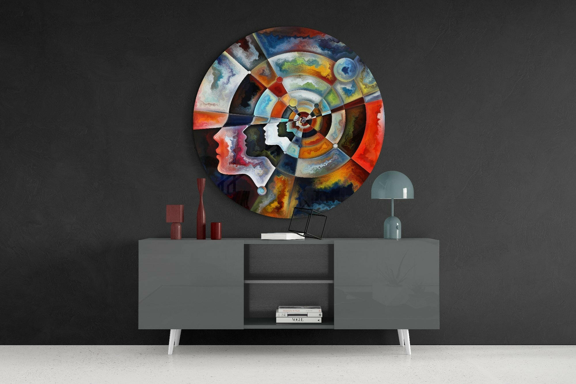 Meditation Glass Wall Art.