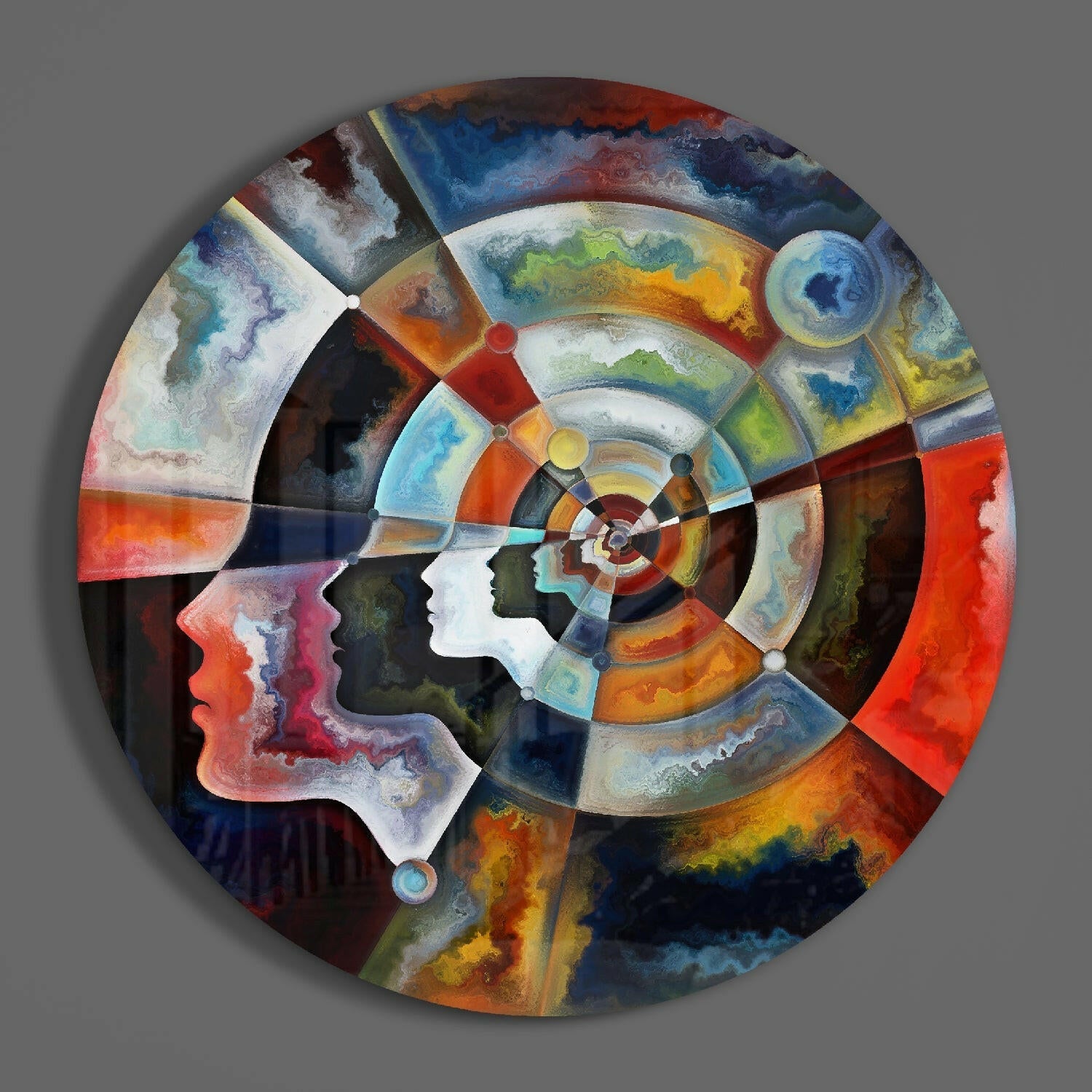 Meditation Glass Wall Art.