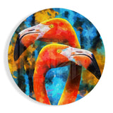 Flamingo Glass Wall Art.