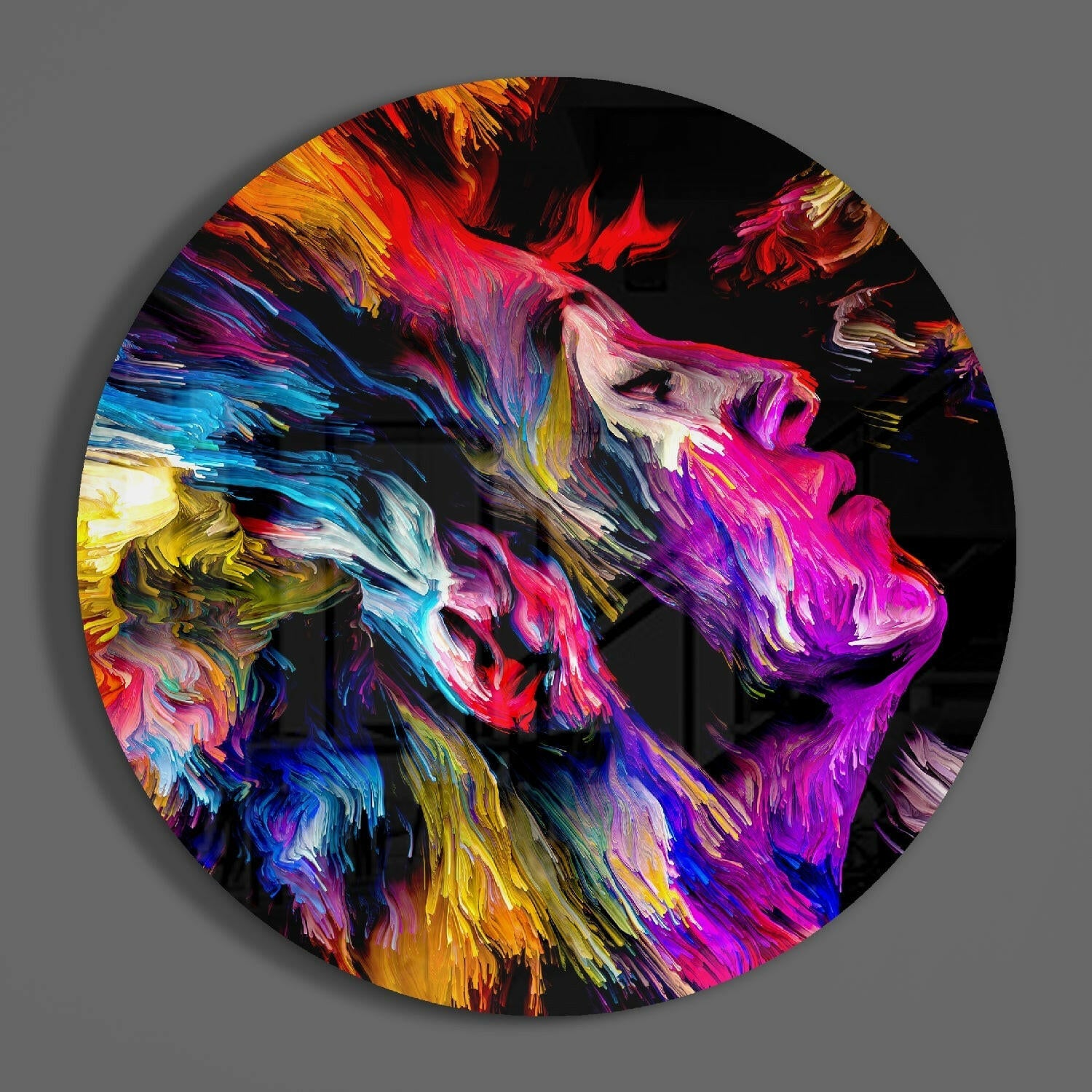 Thought Current Glass Wall Art.