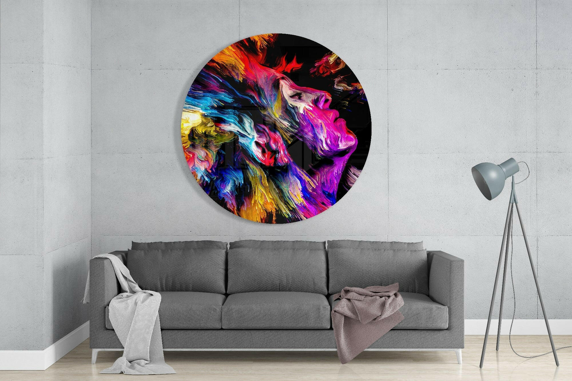 Thought Current Glass Wall Art.