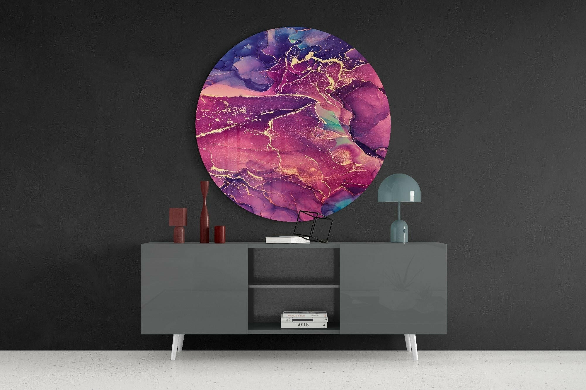 Abstract Flow Glass Wall Art.