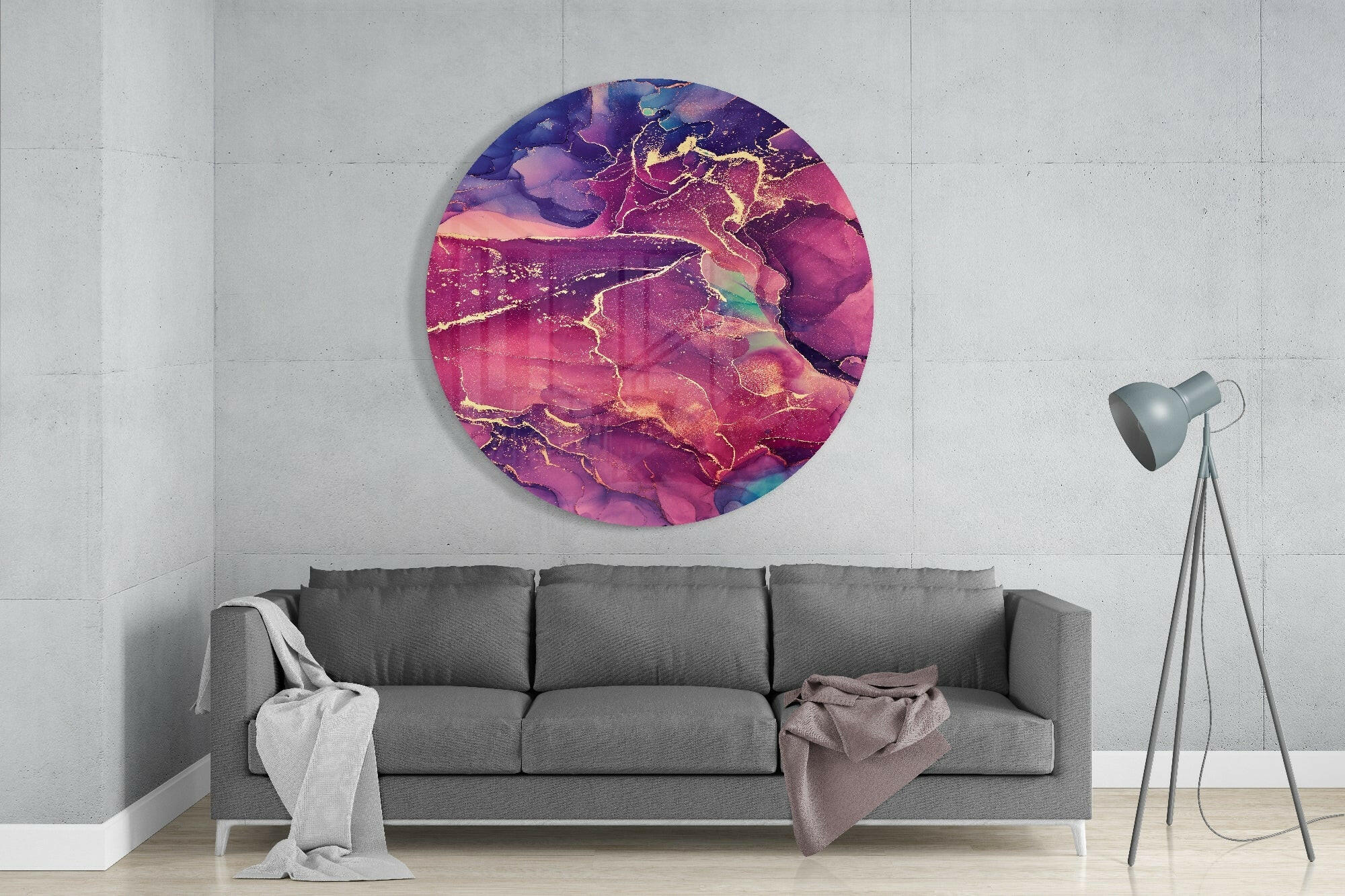 Abstract Flow Glass Wall Art.