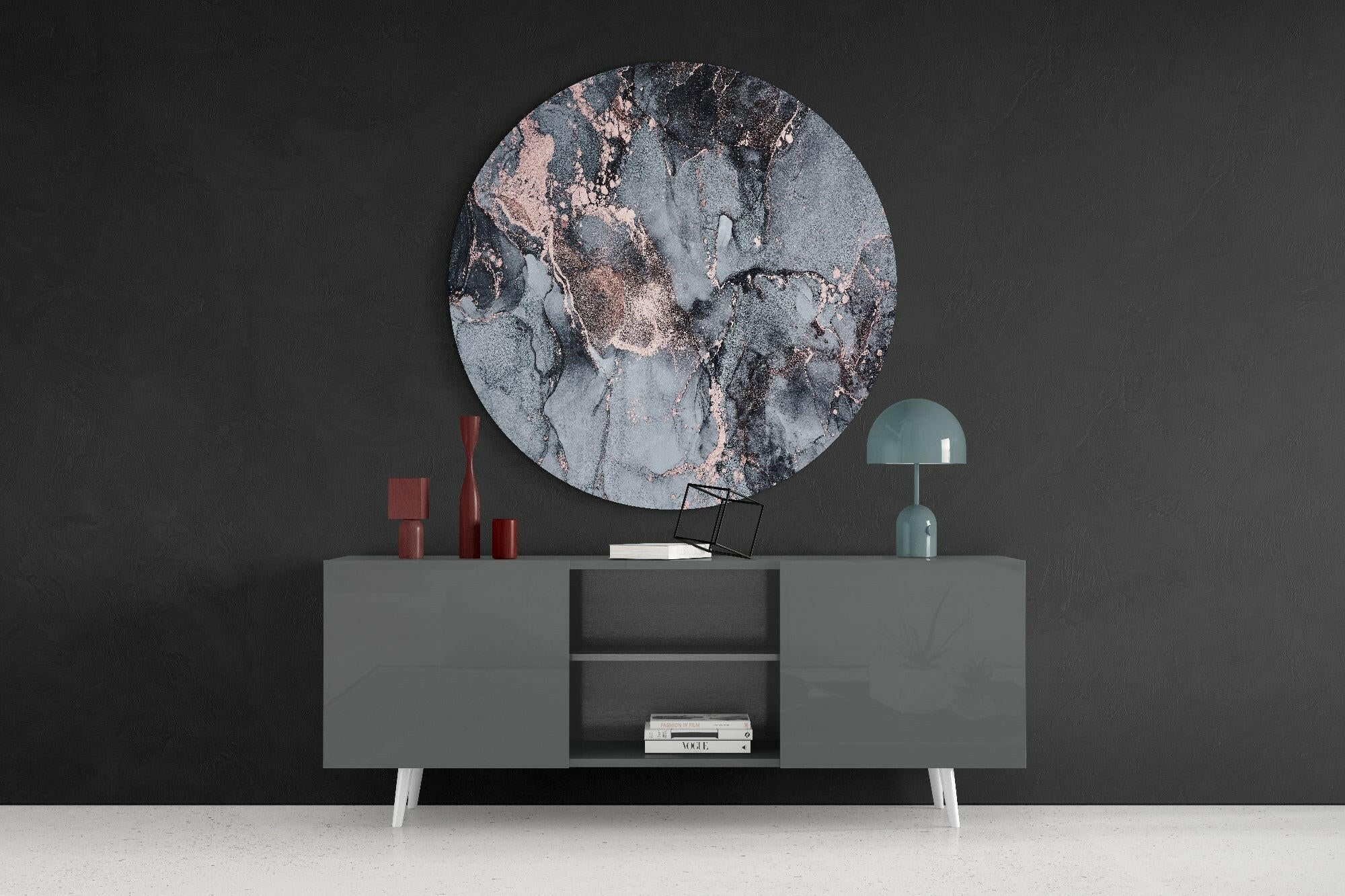 Abstract Flow Glass Wall Art.