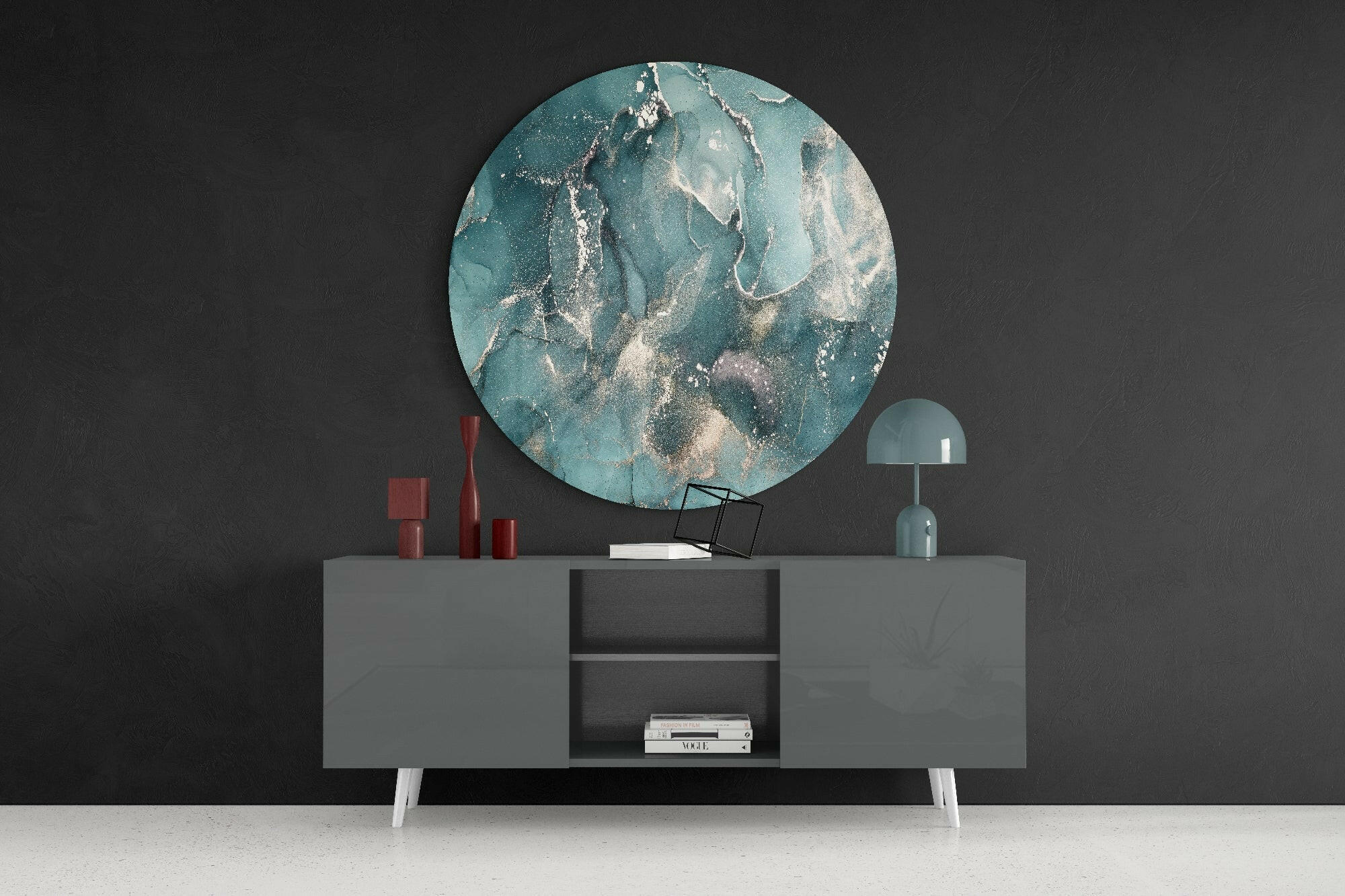 Abstract Flow Glass Wall Art.