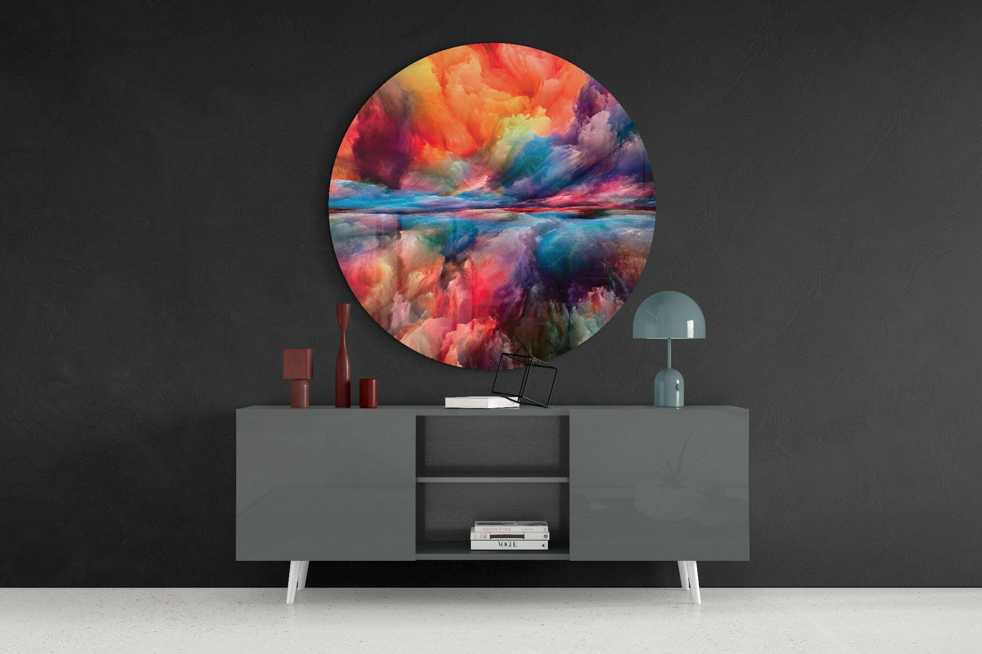 Color Explosion Glass Wall Art.