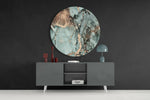 Turquoise Marble Glass Wall Art.