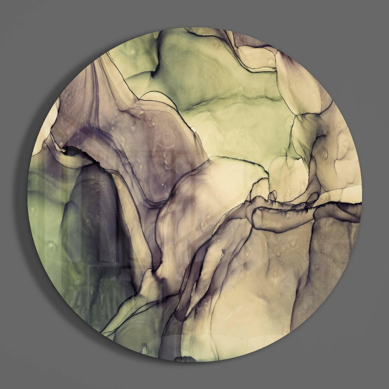 Green Marble Glass Wall Art.