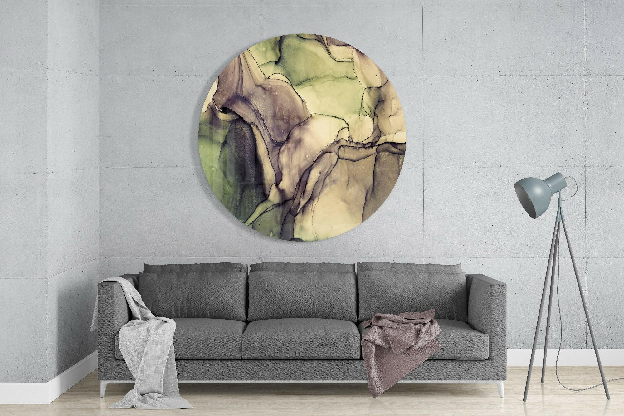 Green Marble Glass Wall Art.