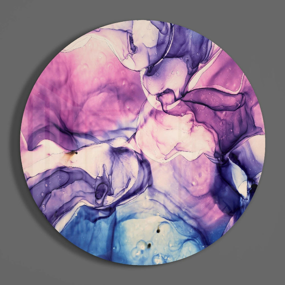 Pink Marble Glass Wall Art.