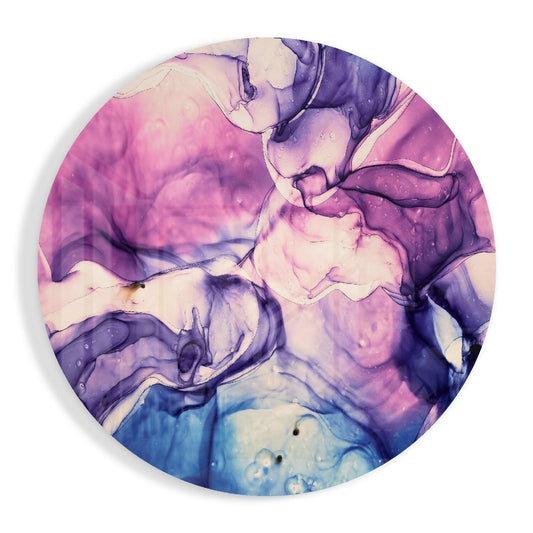 Pink Marble Glass Wall Art.