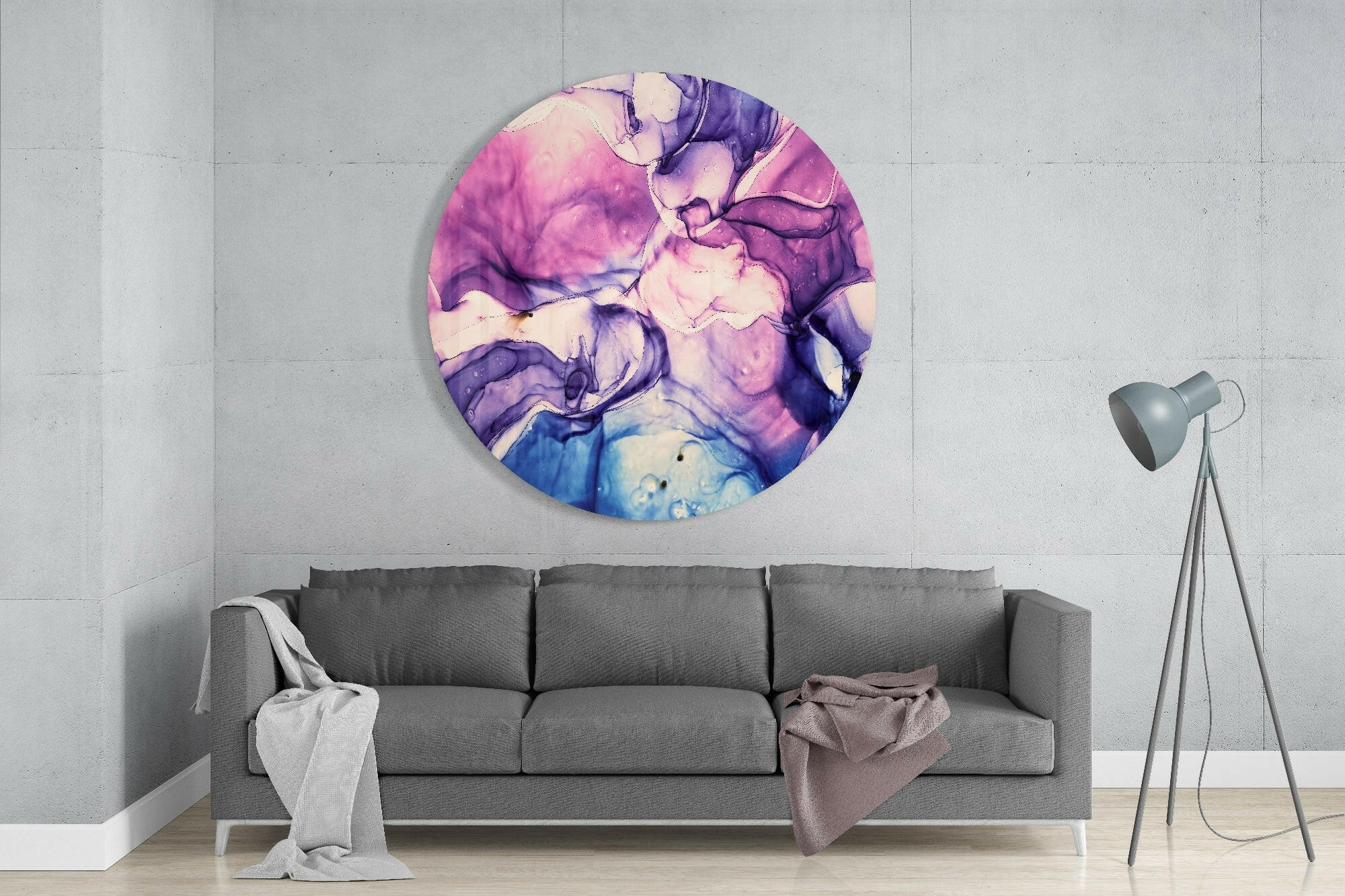 Pink Marble Glass Wall Art.