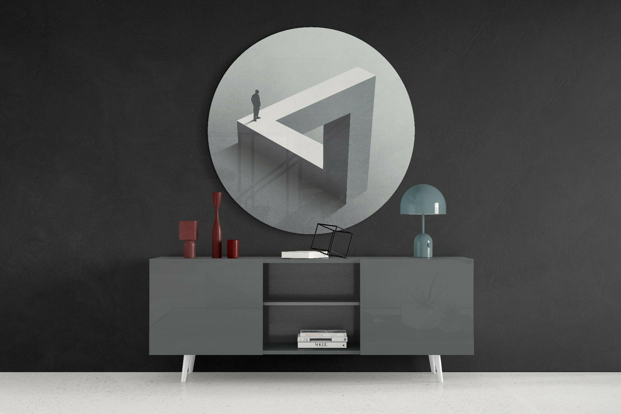 Labyrinth Glass Wall Art.