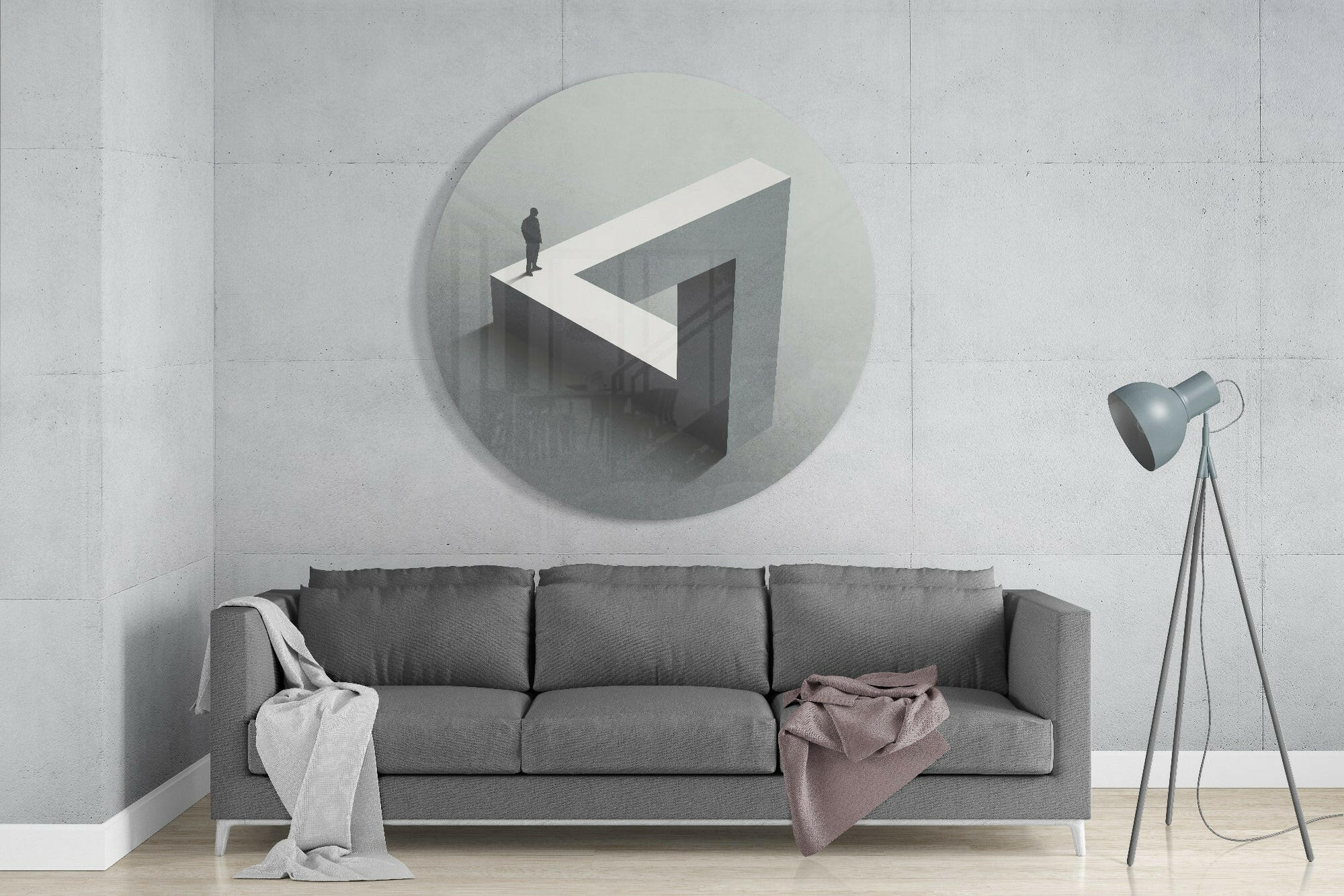 Labyrinth Glass Wall Art.