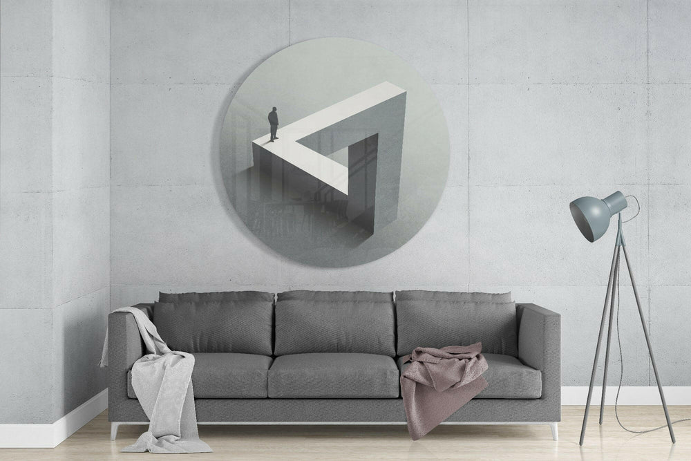 Labyrinth Glass Wall Art.
