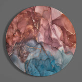 Orange Marble Glass Wall Art.
