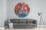 Orange Marble Glass Wall Art.