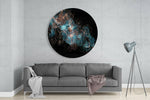 Blue Explosion Glass Wall Art.