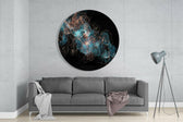 Blue Explosion Glass Wall Art.