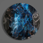 Blue Explosion Glass Wall Art.