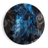 Blue Explosion Glass Wall Art.